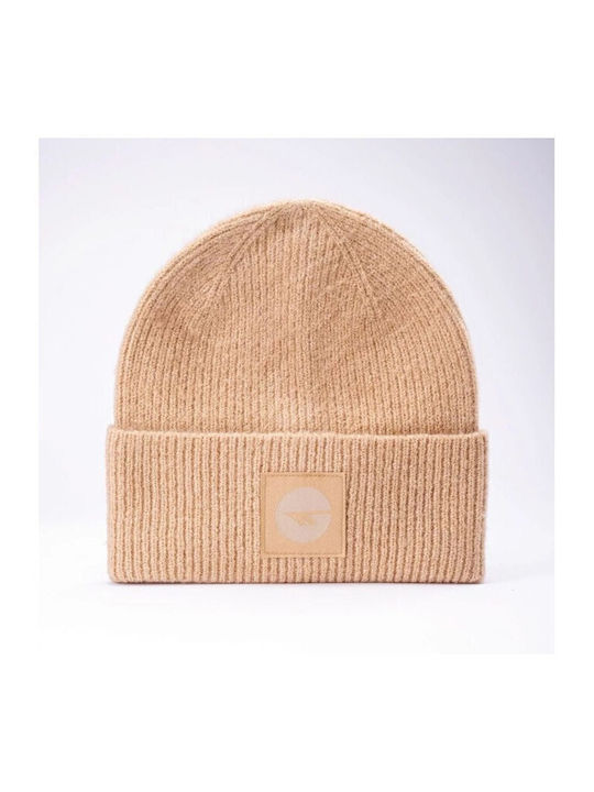 Beanie Γυναικείος Σκούφος Πλεκτός σε Μπεζ χρώμα