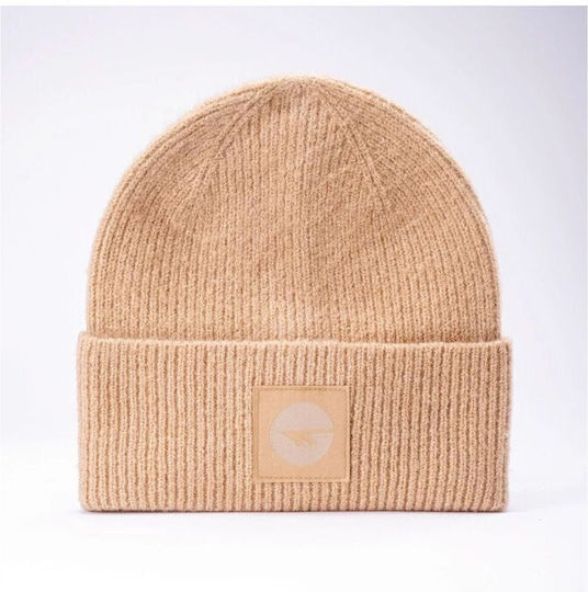 Beanie Beanie Knitted in Beige color