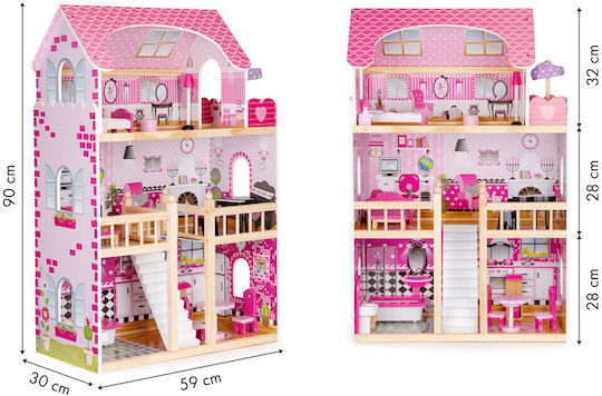 Ecotoys Holzpuppenhaus