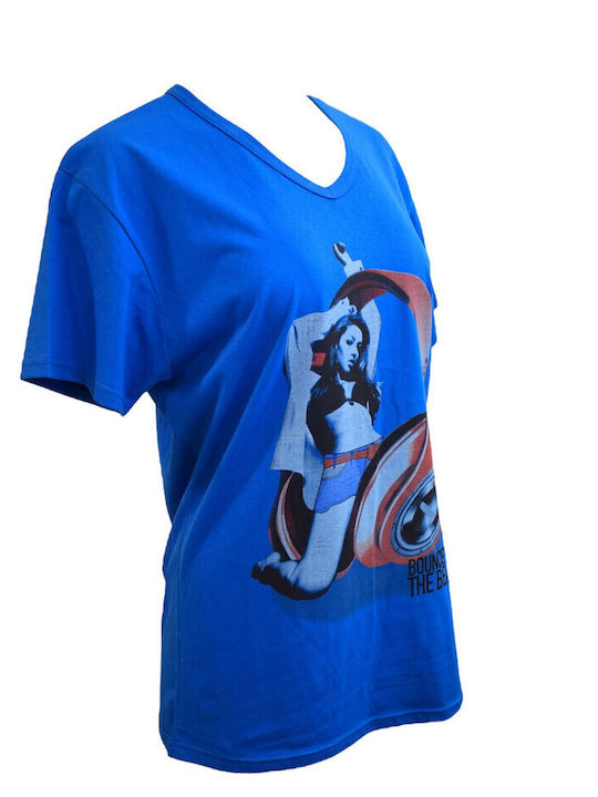 Sportliches Blaues T-Shirt