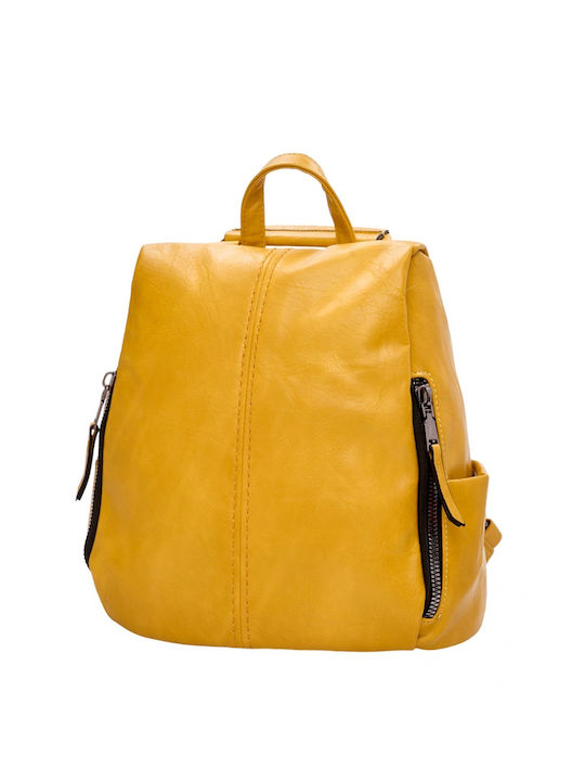 Bag to Bag Γυναικεία Τσάντα Πλάτης Κίτρινη