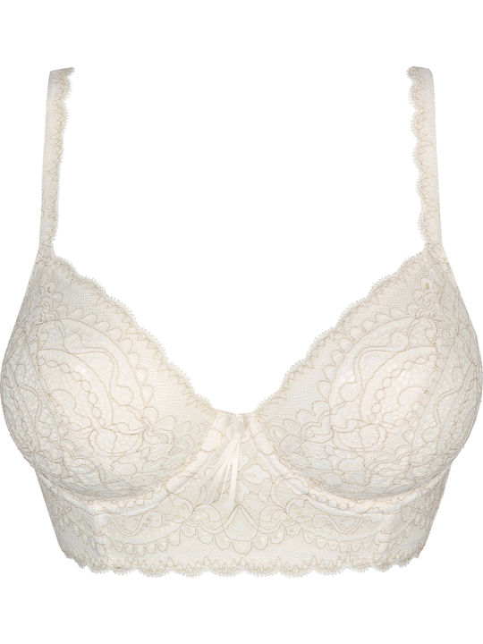 Primadonna Lace Underwear Set with Bra & Boxer Ivory