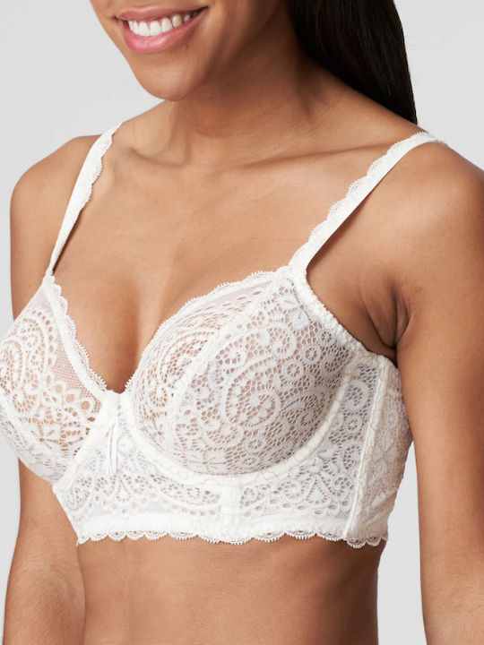 Primadonna Lace Underwear Set with Bra & Boxer Ivory