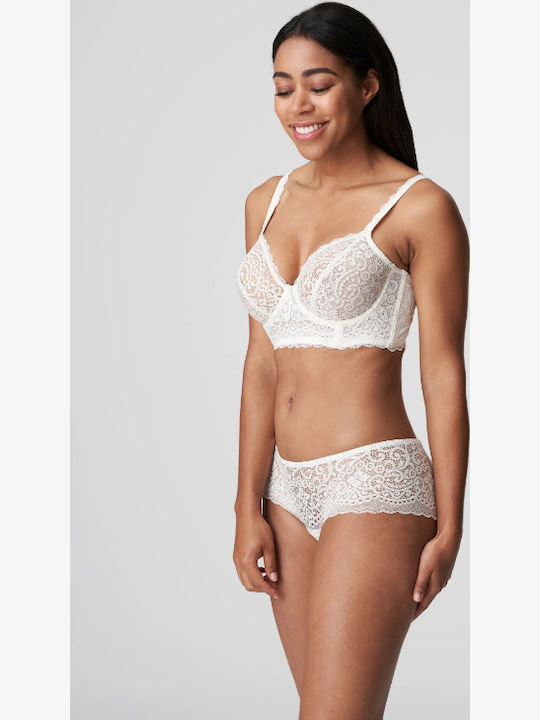 Primadonna Lace Underwear Set with Bra & Boxer Ivory