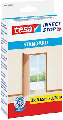 Tesa Cutcase Standard Selbstklebend Moskitonetz Tür Dauerhaft Weiß aus Kunststoff 220x200cm