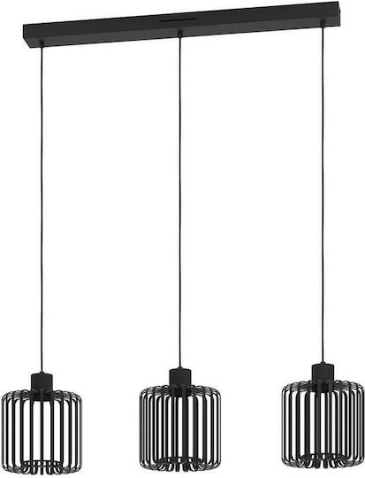 Eglo LED Smart Κρεμαστό Φωτιστικό Μαύρο 90x20x110εκ.