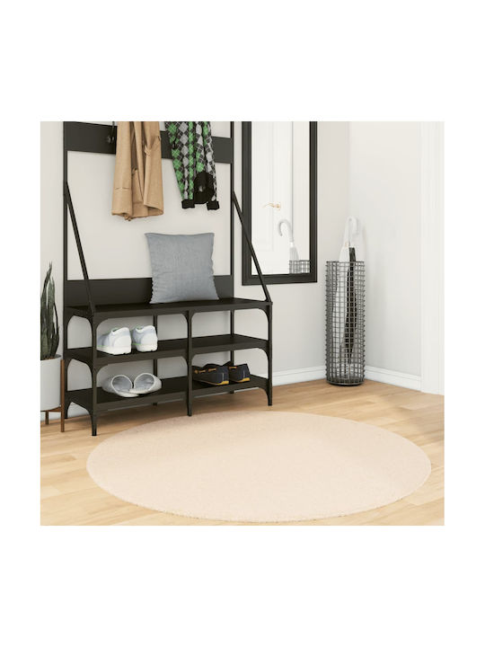 vidaXL Huarte Antiderapant Covor Rotund Bej