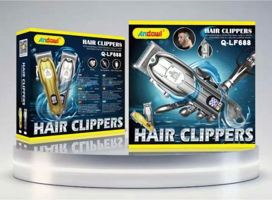 Andowl Rechargeable Hair Clipper Silver Q-LF688