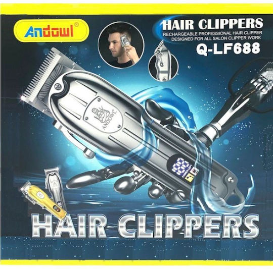 Andowl Rechargeable Hair Clipper Silver Q-LF688