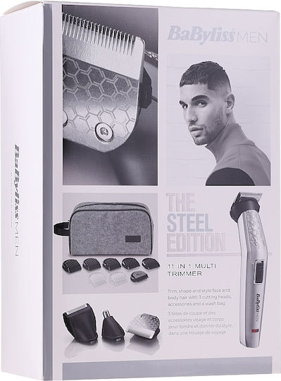 Babyliss Trimmer Επαναφορτιζόμενη Κουρευτική Μηχανή Ασημί 7256PE