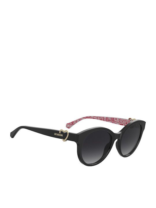 Moschino Women's Sunglasses with Black Plastic Frame and Black Lens MOL068/S 807/9O