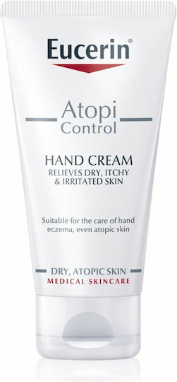 Eucerin AtopiControl Ενυδατική & Αναπλαστική Κρέμα για Σκασμένα Χέρια 75ml