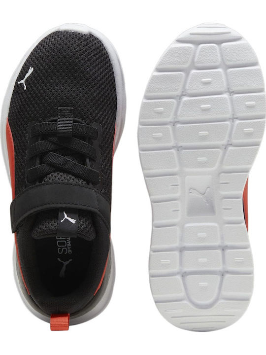 Anzarun Lite Kids Sports Shoes Running with Hoop & Loop Closure Black