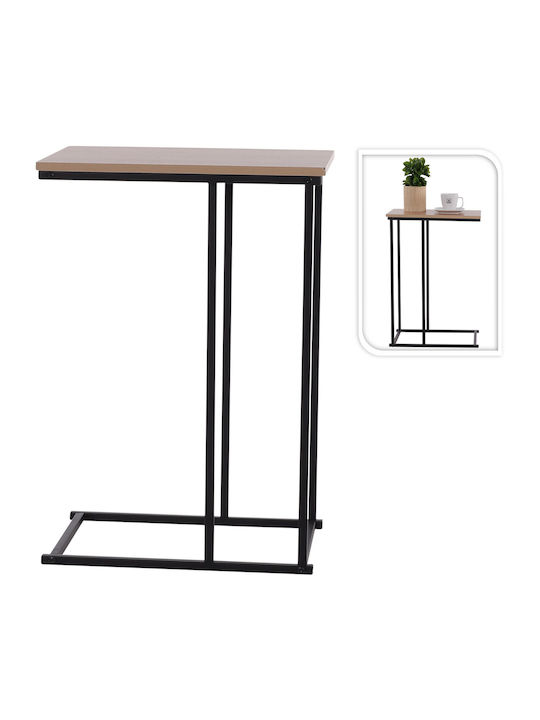 Rectangular Side Table Wooden Natural M40xL26xH58cm