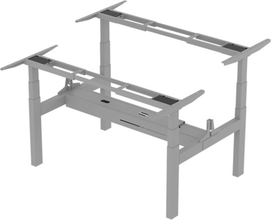 ErgoAction Action Desk Duo Pliabilă Stand de masă din Metal Alb 180x60x62.5cm
