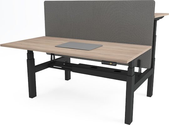 ErgoAction Action Desk Duo Pliabilă Stand de masă din Metal Alb 180x60x62.5cm