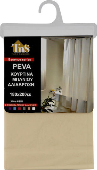 TnS Κουρτίνα Μπάνιου 180x200cm Μονόχρωμη (Διάφορα Χρώματα)