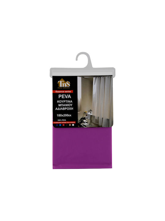TnS Shower Curtain 180x200cm Monochrome (Various Colors)