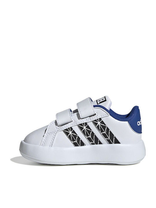 Marvel Grand Court Spider-Man Παιδικά Sneakers με Σκρατς Cloud White / Core Black / Royal Blue