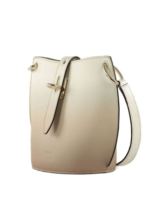 Furla Leder Damen Tasche Crossbody Beige