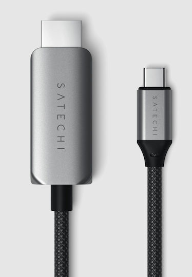 Satechi HDMI 2.1 Ultra High Speed 48Gbps 4K 120Hz HDR VRR Cable HDMI Male - USB-C Male 2m Gray