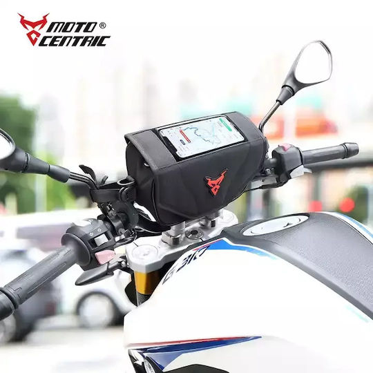 Moto Centric Τσαντάκι Τιμονιού Μοτοσυκλέτας σε Μαύρο Χρώμα