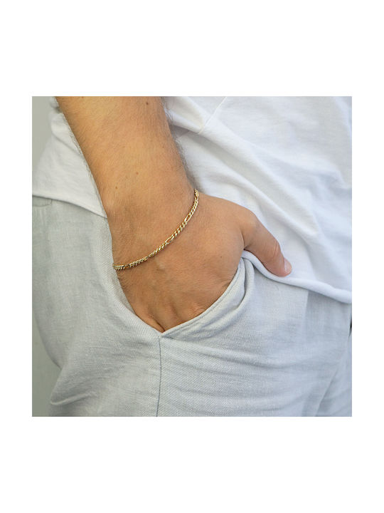 Kiriakos Gofas Gold Chain Hand 14K Thin Thickness 3.35mm and Length 22cm