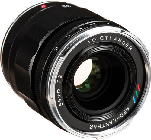Voigtlander Пълен кадър Фотообектив APO-LANTHAR 35mm f/2.0 Широк ъгъл за Лайка М Монтаж Черен