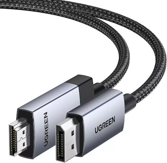 Ugreen Cable DisplayPort male - HDMI male 1m Gray (15773)