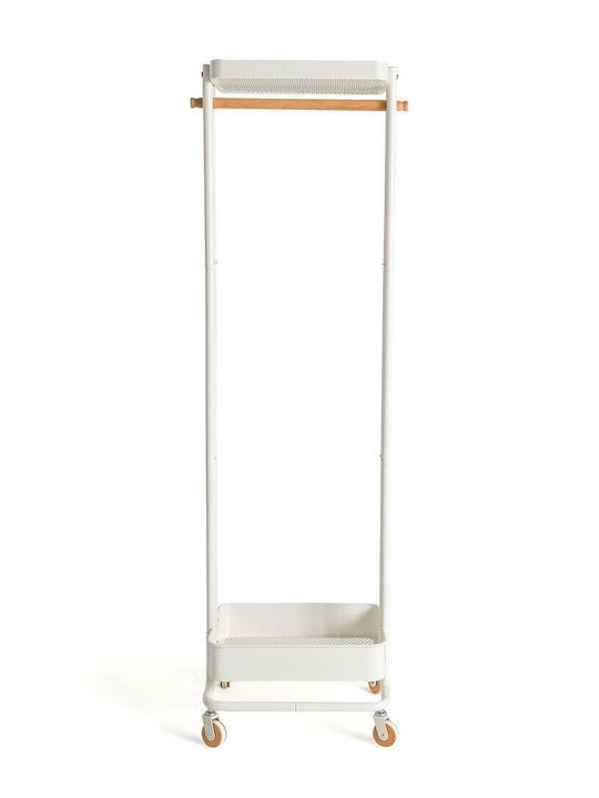 So'Home Καλόγερος Μεταλλικός Λευκός 50x50x155.5cm