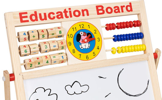 Ecotoys Tablă cu marker / Tablă neagră Față și spate 44cm