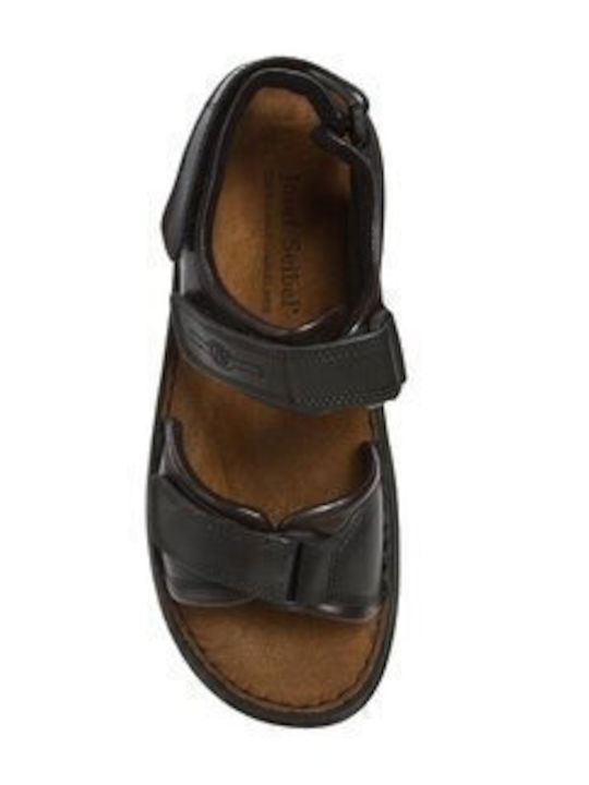 Leder Herrensandalen in Schwarz Farbe