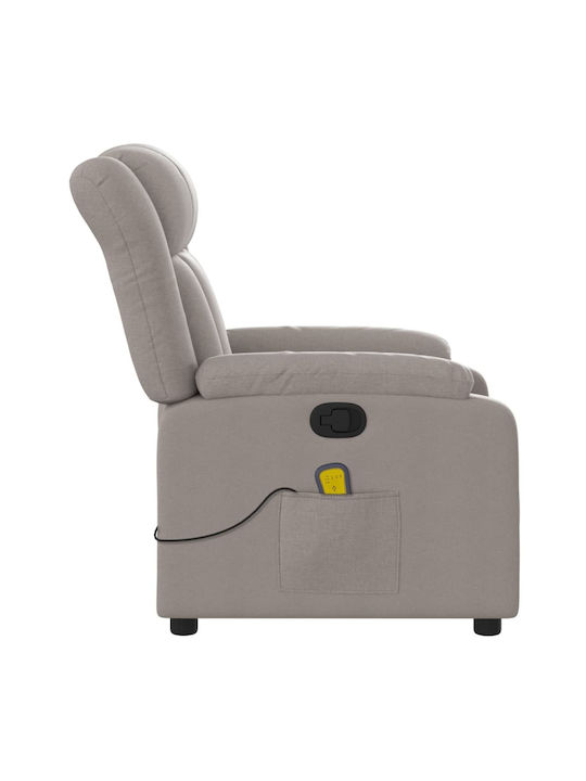 Fotoliu Relax Masaj cu Puf Taupe 78x92x98cm