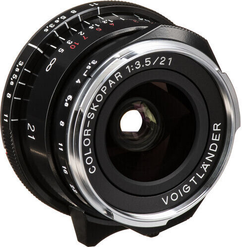 Voigtlander Пълен кадър Фотообектив Color-Skopar 21mm f/3.5 Aspherical Широк ъгъл за Лайка М Монтаж Черен
