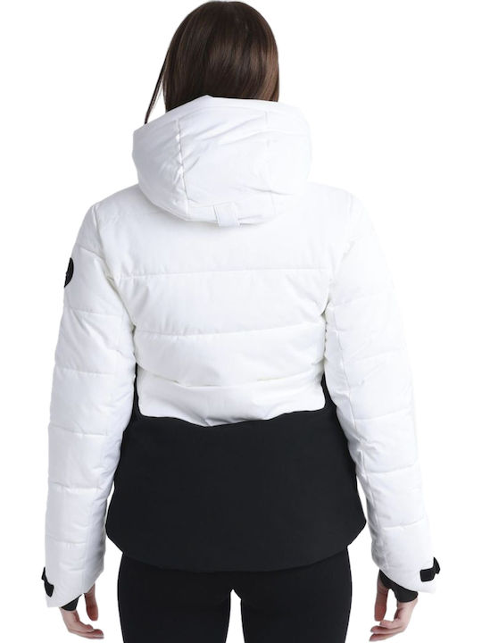 Κοντό Γυναικείο Puffer Μπουφάν για Χειμώνα 980/optic White
