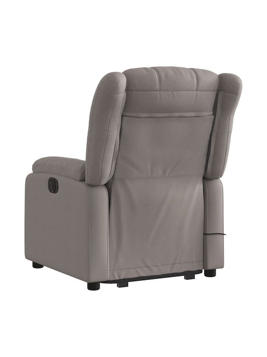 Relaxsessel Friseurwaschbecken mit Fußhocker Taupe 78x92x98cm