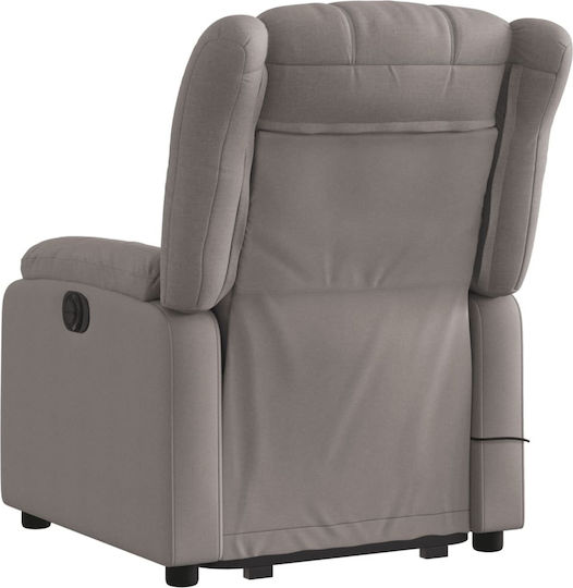 Relaxsessel Friseurwaschbecken mit Fußhocker Taupe 78x92x98cm