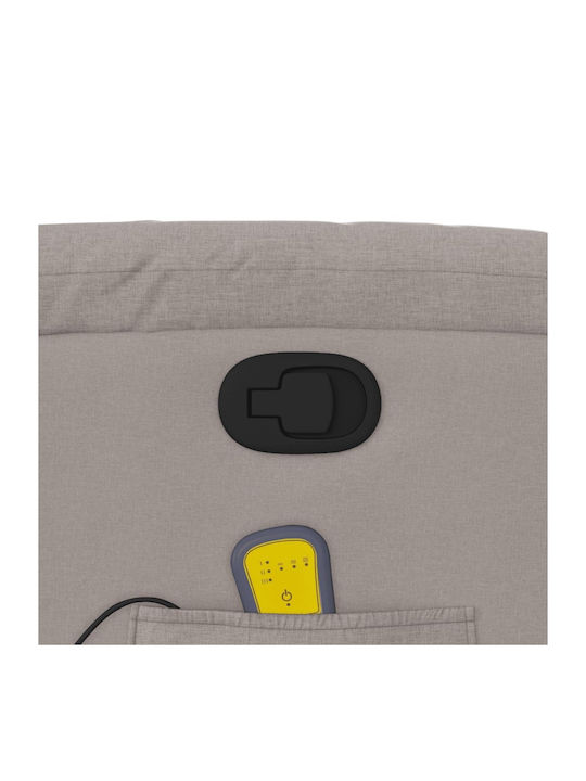Relaxsessel Friseurwaschbecken mit Fußhocker Taupe 78x92x98cm