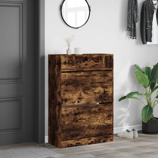 Wooden Shoe Organizer Brown 80x34x116cm