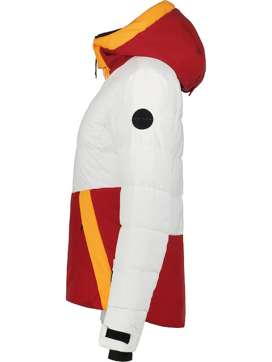 Κοντό Γυναικείο Puffer Μπουφάν για Χειμώνα Optic White