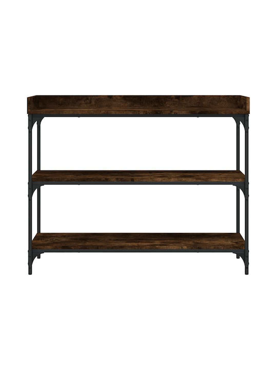 Console Table Wood & Metal Smoky Oak L100xW30xH80cm