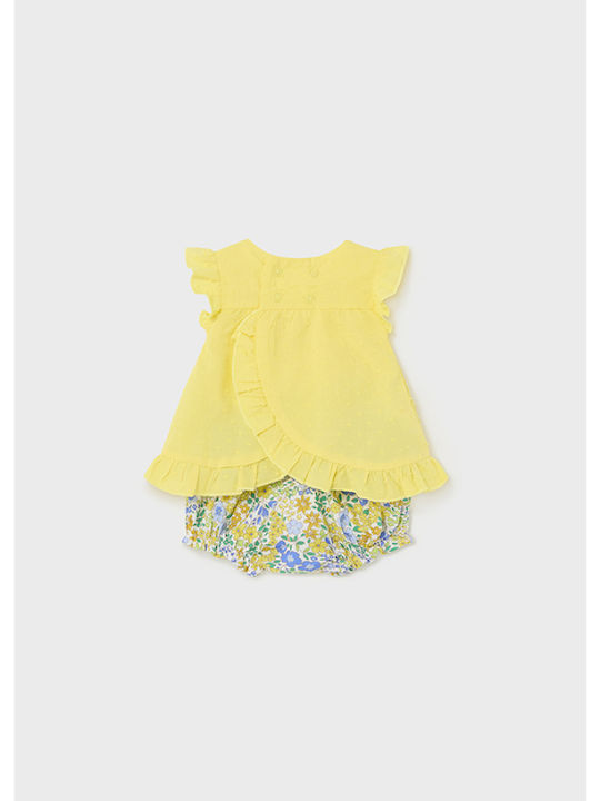 Mayoral Kids Set with Shorts Summer 2pcs yellow