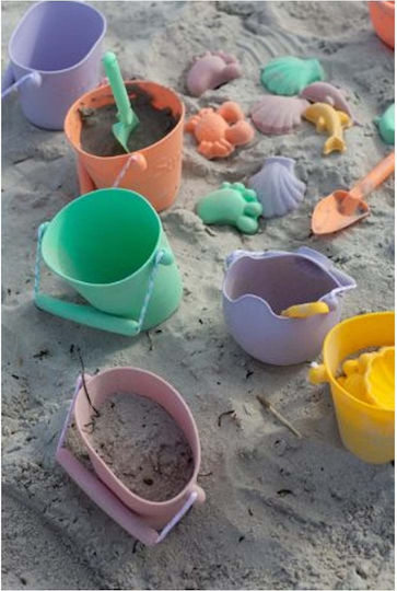 Scrunch Beach Bucket made of Silicone Red 13cm