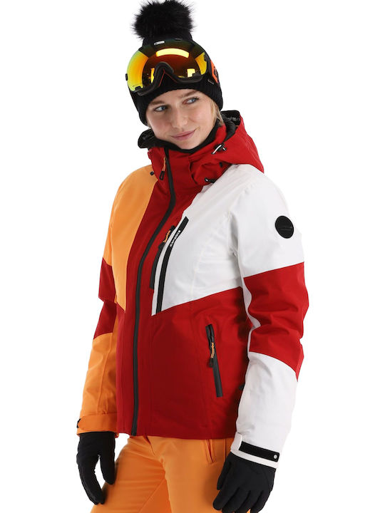 Icepeak 53124839-685 Γυναικείο Μπουφάν για Σκι & Snowboard Μπορντό
