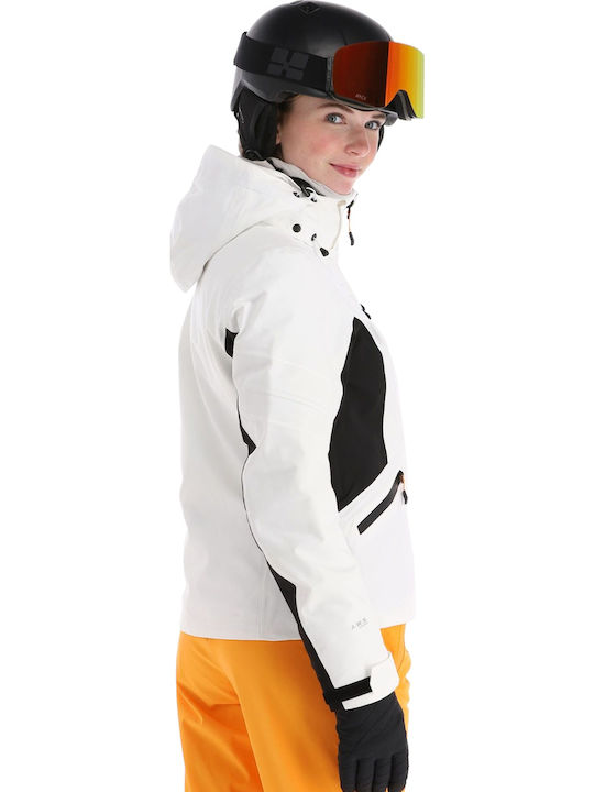 Icepeak 53120505-980 Γυναικείο Μπουφάν για Σκι & Snowboard Λευκό