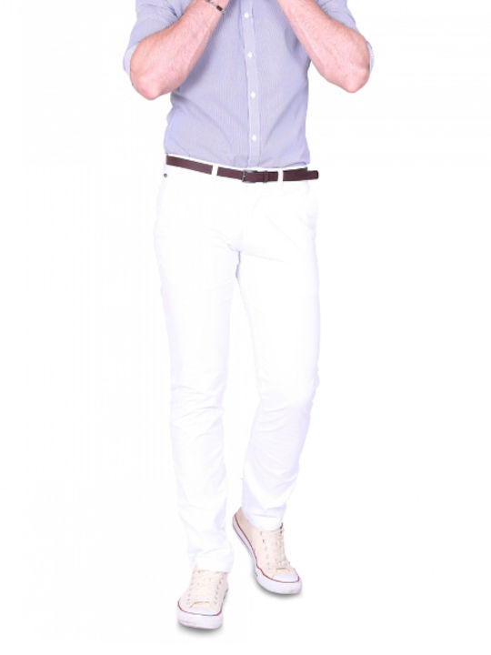 Παντελόνι Chino σε Slim Εφαρμογή White