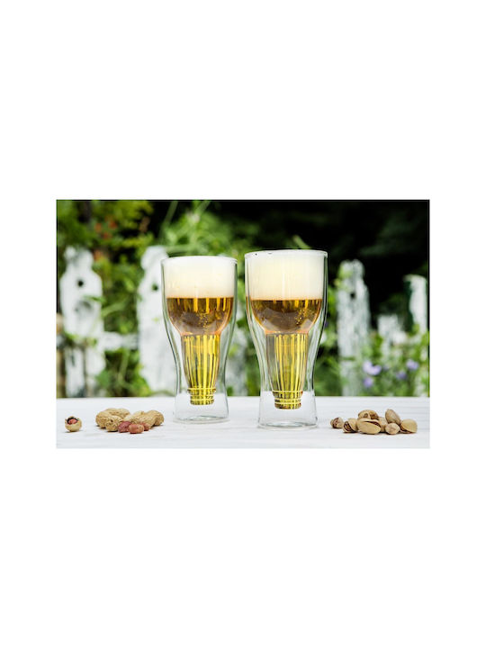 Vialli Design Ποτήρι Μπύρας από Γυαλί σε Γκρι Χρώμα 500ml