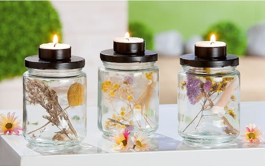 ArteLibre General Use Glass Jar with Lid Transparent 1 Piece