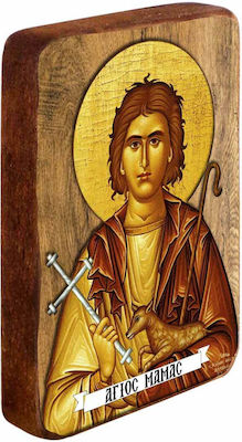 Christening Favor with Religious Icon made of Wood 40pcs 10x10cm