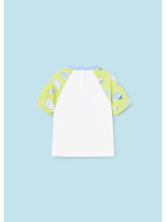 Mayoral Kids Swimwear Rashguard White/Lahanni